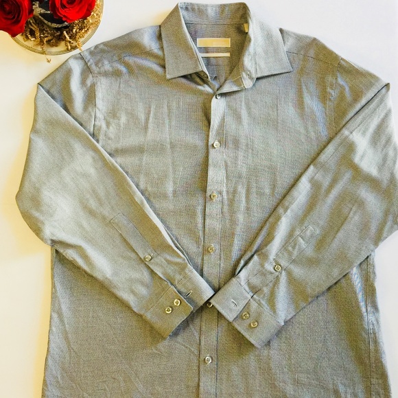 Michael Kors shirt men's grey slim fit - Picture 4 of 8